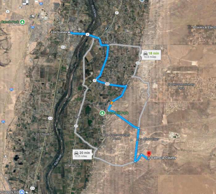 directions - Los Lunas NM